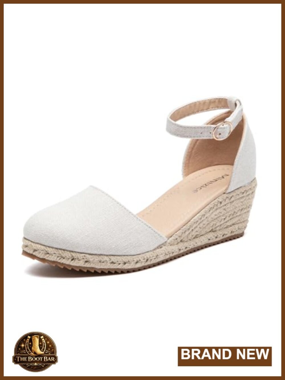 Closed Toe Cross Vamp Ankle Strap Espadrille Wedge Sandals